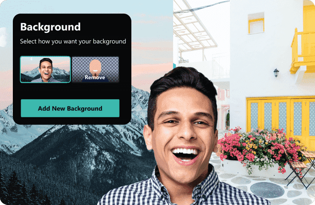 For extra professional flair, browse through thousands of backgrounds or add your own to stand out in video calls