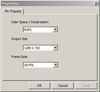 general web camera settings