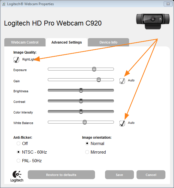 webcam settings chromebook