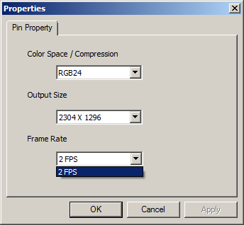 web camera frame rate setting